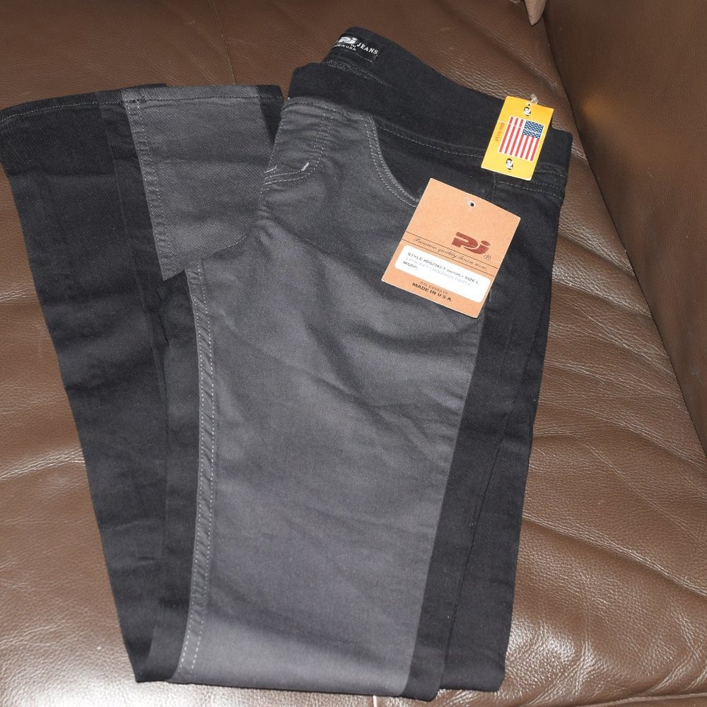 NWT Parkers PJ Color Block Black/Gray Leggings